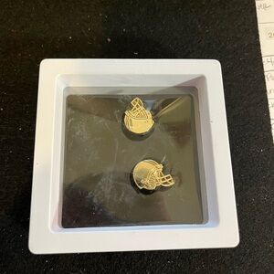 Iwatch band charms for most watch bands football helmet gold tone